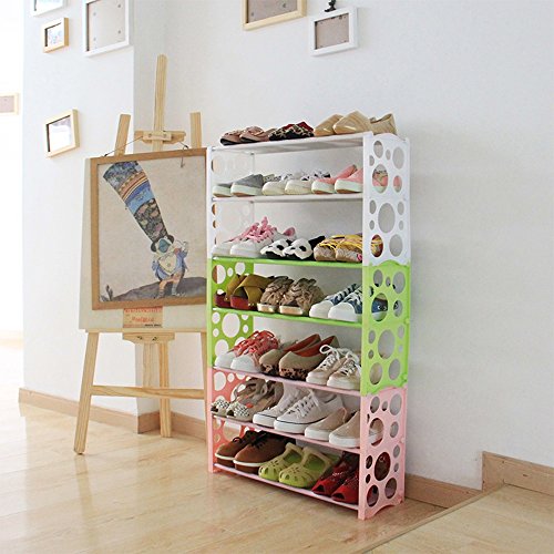 GYH Plataforma de zapatos de plástico - 7 pisos Combinación de varios pisos Instalación simple Espacio de ahorro estable y sólido Materiales de protección del medio ambiente Columna de zapatos de colo GYH Plataforma de zapatos de plástico - 7 pisos Combinación de varios pisos Instalación simple Espacio de ahorro estable y sólido Materiales de protección del medio ambiente Columna de zapatos de colo