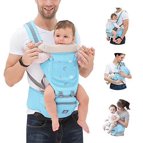HALOVIE Portabebés Ergonómica Mochila Portabebe con Asiento de Cadera Transpirable Ajustable Multiposición Reposacabezas Extraíble Cómodo para Niños Pequeños Recién Nacidos 3 a 36 Mes(3.5 a 20 kg) HALOVIE Portabebés Ergonómica Mochila Portabebe con Asiento de Cadera Transpirable Ajustable Multiposición Reposacabezas Extraíble Cómodo para Niños Pequeños Recién Nacidos 3 a 36 Mes(3.5 a 20 kg)