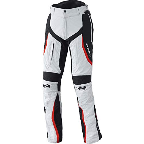 Held - Pantalón de moto Link para hombre, color gris y rojo, talla L, para hombre, deportivo, todo el año