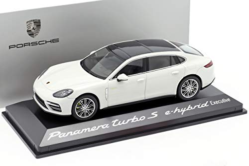 herpa Porsche Panamera Turbo S E-Hybrid Executive G2 Carrera - Carrera (escala 1:43), color blanco metálico