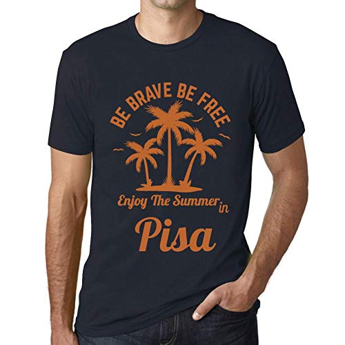 Hombre Camiseta Gráfico T-Shirt Be Brave & Free Enjoy The Summer Pisa Marine