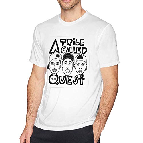 HuXiHuXiHu Camisetas y Tops Hombre Polos y Camisas, Phonkal A Tribe Called Quest Fashion Men's Short Sleeve T-Shirt Black
