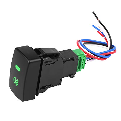 Interruptor de luz antiniebla, interruptor de luz antiniebla con botón de plástico negro de 5 pines para Civic Accord CRV Interruptor de luz antiniebla, interruptor de luz antiniebla con botón de plástico negro de 5 pines para Civic Accord CRV