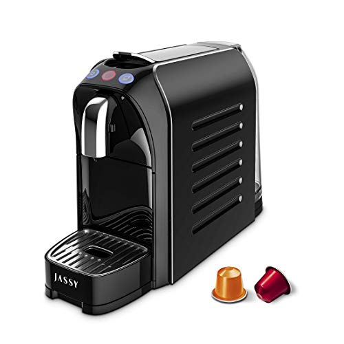 JASSY Máquina de café espresso, compatible con cápsulas originales Nespresso, presión de 19 bares, con placas laterales intercambiables, control de tazas programable, 1250 W