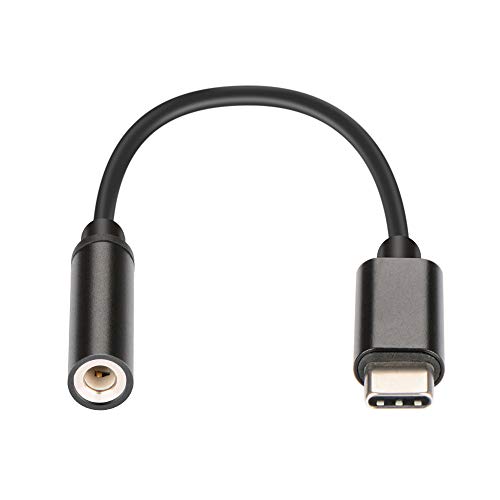 J&D USB-C a 3,5mm Audio Adaptador, USB Tipo C a 3.5mm Headphone, Ampliamente Compatible con Samsung, Google, Moto, LG, MacBook, iPad Pro, Chromebook, Surface - Negro