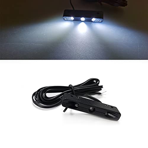 JinXiu 2 piezas impermeable LED luz trasera placa de matrícula luz con 3 LED blancos para moto ATV coche RV (blanco)