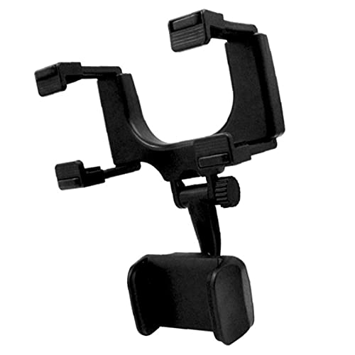 LAANCOO Montaje del Coche del teléfono Smartphone Holder Espejo retrovisor automático Soporte del Coche Horquilla del Soporte Universal de rotación de 360 ??Grados para el teléfono Celular Negro