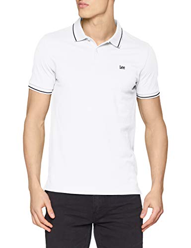Lee Pique Polo Camiseta, Blanco (Bright White Lj), Medium para Hombre