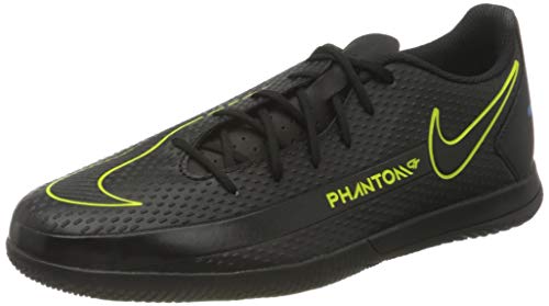 Nike Phantom GT Club IC, Football Shoe Hombre, Black/Black-Cyber-Light Photo Blue, 43 EU