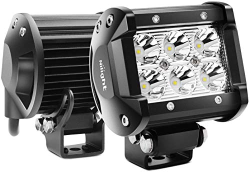 Nilight Focos LED,2pcs 18W 1260Lm Spot Combo Bar LED Faros de Trabajo LED 12V-24V, Luz antiniebla para Tractores,Camiones Todo Terreno, Pickup, ATV, SUV, Barco, Off-Road