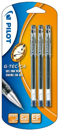Pilot G-Tec-C4 - Bolígrafo roller de gel (3 unidades), color azul