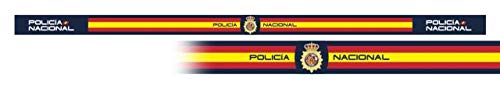 Pulsera POLICIA NACIONAL 6 unidades tamaño 33 x 1,4 cm de hilo tricotado Caza, Pesca, Camping, Outdoor, Supervivencia y Bushcraft + portabotellas de regalo