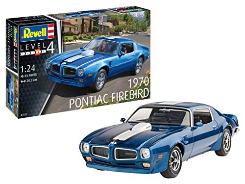 Revell-Revell-07672 modle 1970 Pontiac Firebird-Maqueta de Coche (Escala 1:24, sin lacar) Kit Modelo, Color sin Pintar (07672)