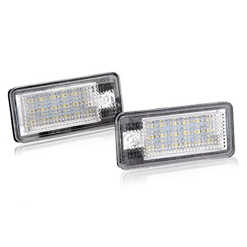 Sonline 2x 18 SMD LED plato blanco luz indicadora de la lampara