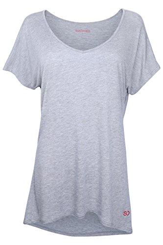 Sundried Camiseta Holgada para Mujeres para Deporte Yoga Gimnasio Entrenamientos de Ethical Activewear Designer Relajante Cómoda Holgada Extra Suave (Large)