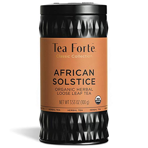 “Tea FOR ME” Forte' African Solstice Té Rosso Vainilla Roiboos Bio Cilindro Lata Carro New 100 Gramos