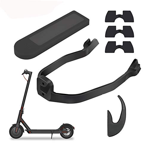 Tinke Paquete de accesorios para scooter eléctrico Juego de traje Gancho, soporte de guardabarros, junta antivibraciones, cubierta de protección de energía compatible para Xiaomi Mijia M365 M365 / Pro
