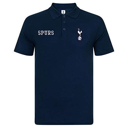 Tottenham Hotspur FC - Polo oficial para hombre - Con el escudo del club - Azul marino - Large