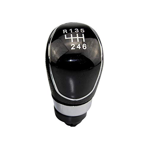 TPHJRM Car Shift knob Gear Shift Knob Shifter Knob Lever Stick Gear Lever Handball Shift Handball Black Leather 5/6 Speed Accessories, for Ford Focus