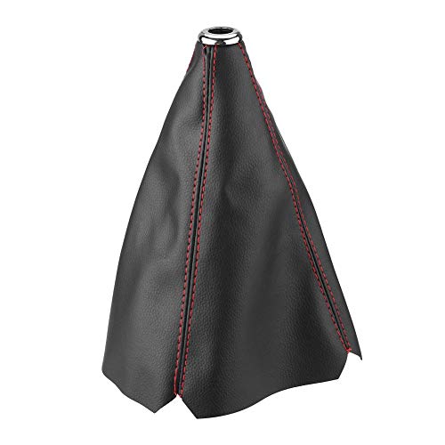 Universal Auto Manual Gear Shift Knob Boot Dust Cover , PU Leather Gear Shifter Boot Gear Gaiter Cover Black Bright Red Stitch Universal Auto Manual Gear Shift Knob Boot Dust Cover , PU Leather Gear Shifter Boot Gear Gaiter Cover Black Bright Red Stitch