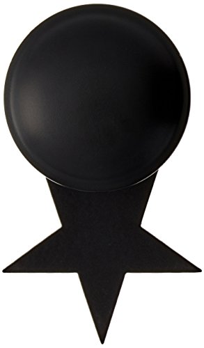 Village Wrought Iron Pomo para puerta de 5 cm, diseño de estrella, color negro Village Wrought Iron Pomo para puerta de 5 cm, diseño de estrella, color negro