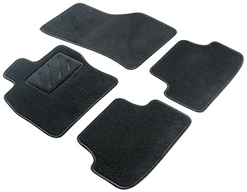 WALSER Alfombras de coche Velour fieltro de la aguja compatible con Porsche 911 Carrera 4S Cabrio Año de construcción 1998 - 2006