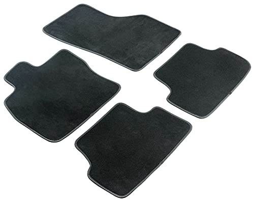 WALSER Premium Alfombras de coche Velour fieltro de la aguja compatible con Porsche 911 Carrera 4S Cabrio Año de construcción 1998 - 2006