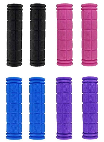 4 Pares Puños Manillar Bicicleta, Hitopin Manillar de Goma, Manillar Antideslizante de Hongos de Goma, Adecuado para Bicicletas de Montaña Scooters (Rosa, Morado, Negro, Azul) 4 Pares Puños Manillar Bicicleta, Hitopin Manillar de Goma, Manillar Antideslizante de Hongos de Goma, Adecuado para Bicicletas de Montaña Scooters (Rosa, Morado, Negro, Azul)