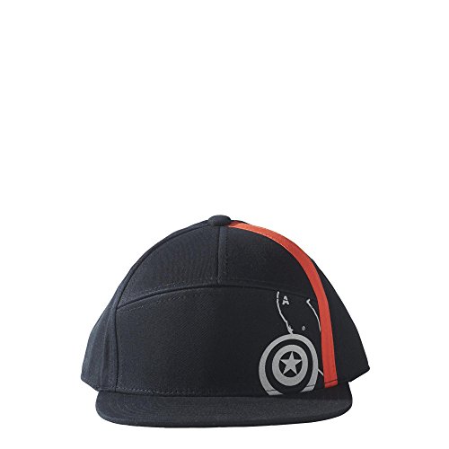 adidas Gorra de Los Vengadores de Marvel para ni&ntilde, Infantil, Kappe Marvel Avengers, Black/Black/Bold Orange/Silver Met, Talla única