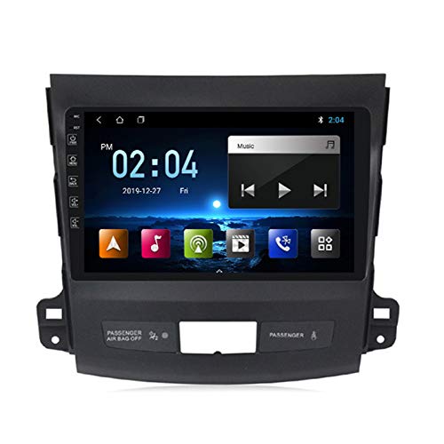 ADMLZQQ Android10.0 2 DIN Radio de Coche Autoradio Coche Estéreo con GPS Navegador para Mitsubishi Outlander 2005-2011 Soporte FM Controles del volante/Mirror-Link/1080P HD Video,M100,1+16G