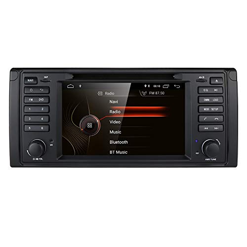 Android 10 7 Pulgadas 1 DIN Car Radio GPS Navi Reproductor de DVD Fit for Serie 5 E39 X5 E53 M5 Serie 7 E38 Admite Bluetooth DSP Música Radio Control del Volante WiFi 4G
