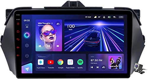 Android 10 Car Radio de Navegación GPS para Suzuki Alivio 2014-2018 con 9 Pulgada Táctil Support 5G FM Am RDS/DSP MP5 Player/Steering Wheel Control/Carplay Android Auto