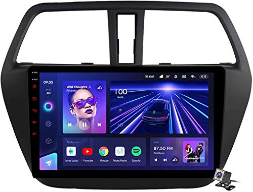 Android 10 Car Radio de Navegación GPS para Suzuki S-Cross 2014-2017 con 9 Pulgada Táctil Support 5G FM Am RDS/DSP MP5 Player/Steering Wheel Control/Carplay Android Auto