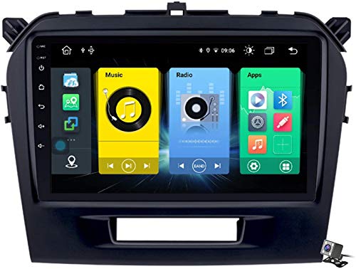 Android 10 Car Radio de Navegación GPS para Suzuki Vitara 2014-2018 con 9 Pulgada Táctil Support 5G FM Am RDS/DSP MP5 Player/Steering Wheel Control/Carplay Android Auto