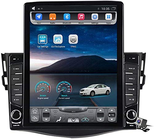 Android 9.1 Pantalla Vertical de 9,7 Pulgadas GPS Navegador Coche para Toyota RAV4 2009-2013 - FM Radio del Coche, Conexió Internet, Soporte DSP DVR/Llamadas Manos Libres,4G+WiFi, 2+32GB