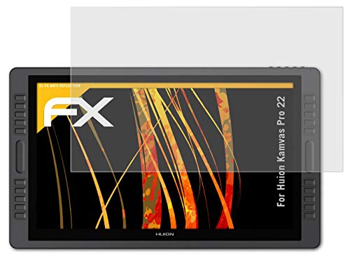 atFoliX Película Protectora Compatible con Huion Kamvas Pro 22 Lámina Protectora de Pantalla, antirreflejos y amortiguadores FX Protector Película (2X)