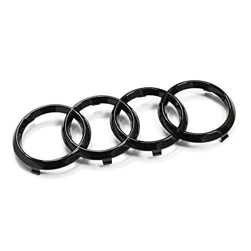 Audi 82A071801 Emblema para parrilla de radiador, color negro Audi 82A071801 Emblema para parrilla de radiador, color negro