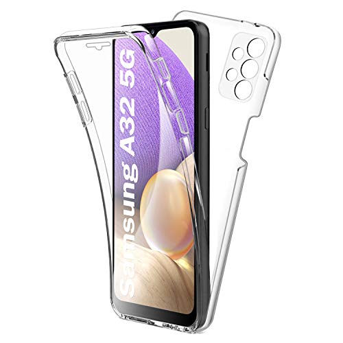 AURSTORE - Carcasa para Samsung Galaxy A32 5G (6,5 pulgadas), protección integral delantera y trasera rígida, funda protectora de 360 grados – Anticho