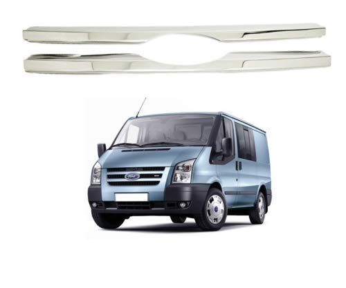 Boa Line Auto - Cubierta de parrilla delantera cromada 2 piezas S.STEEL, compatible con Ford Transit MK7 2006-2013