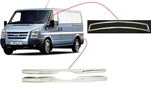 Boa Line Auto - Rejilla de ventilación y parrilla delantera cromada 2 piezas S.STEEL, compatible con Ford TRANSIT MK7 2006-2013