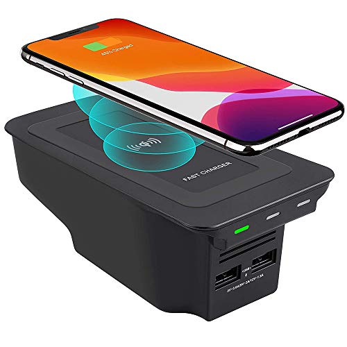Braveking1 Cargador Inalámbrico Coche para Volvo S90 V90 XC90 XC60 V60 S60 2020 2019 Consola Central Panel 10W Auto Carga Rápida Teléfono Cargador con Doble 18W QC3.0 USB Puertos para iPhone Samsung Braveking1 Cargador Inalámbrico Coche para Volvo S90 V90 XC90 XC60 V60 S60 2020 2019 Consola Central Panel 10W Auto Carga Rápida Teléfono Cargador con Doble 18W QC3.0 USB Puertos para iPhone Samsung