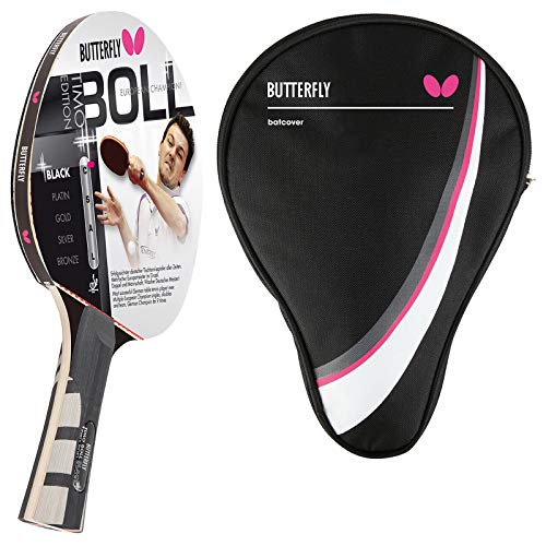 Butterfly Timo Boll - Juego de palas de ping pong y funda para drive Butterfly Timo Boll - Juego de palas de ping pong y funda para drive