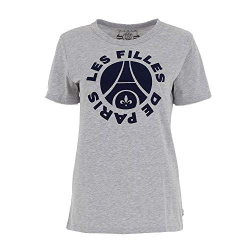 Camiseta del PSG de las niñas de Paris Essentiel – Licencia oficial – Gris., Mujer, gris, extra-large