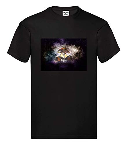 Camiseta para hombre y hombre de motocross terreno Enduro Quad Negro L Camiseta para hombre y hombre de motocross terreno Enduro Quad Negro L