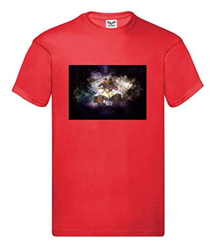 Camiseta unisex para niños y niñas de motocross terreno Enduro Quad rojo 164 cm