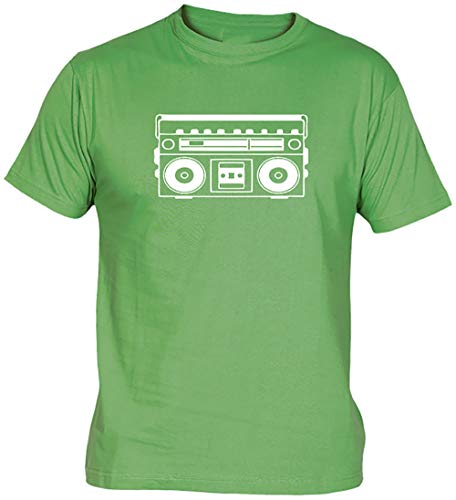 Camisetas EGB Camiseta Radio Cassette Adulto/niño ochenteras 80´s Retro (Verde, 1 año)