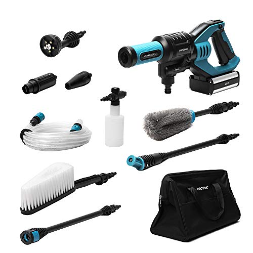 Cecotec Hidrolimpiadora HydroBoost 10200 Liberty Pro. Potencia 180 W, Sin cables, Presión 24 bares, Caudal 180 l/h, Regulador de presión, 55 min, Botella de jabón, Kit de accesorios, Bolsa transporte