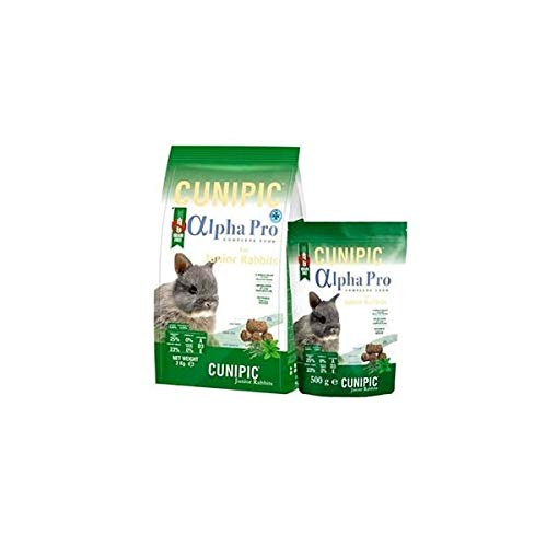 Cunipic Alpha Pro Comida Conejo Junior 2KG, Negro, Mediano Cunipic Alpha Pro Comida Conejo Junior 2KG, Negro, Mediano