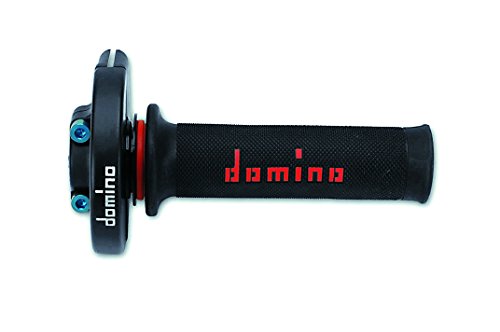 DOMINO - 83447 : Acelerador rápido Domino monocilindrico con puños rojo/negro 3476.03