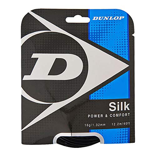 Dunlop Biomimetic Seda 16 G Negro Cuerda para raqueta de tenis
